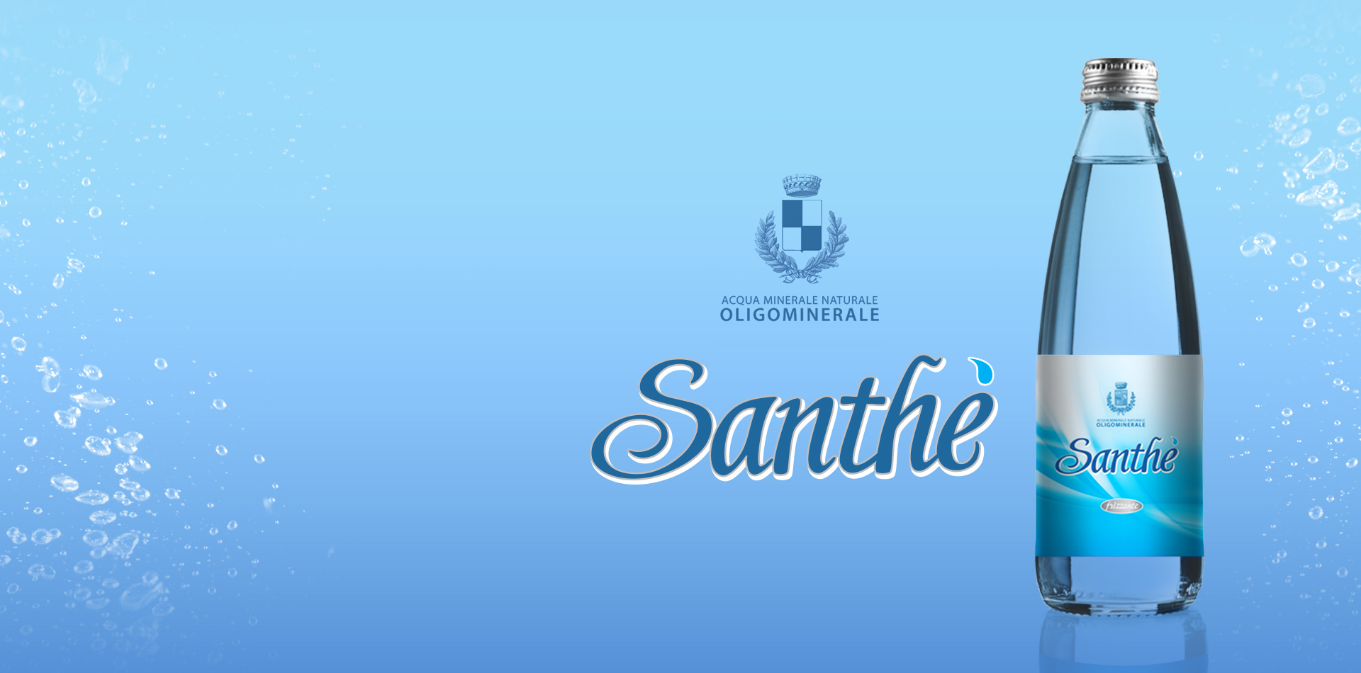 Дизайн этикетки для воды Santhe        